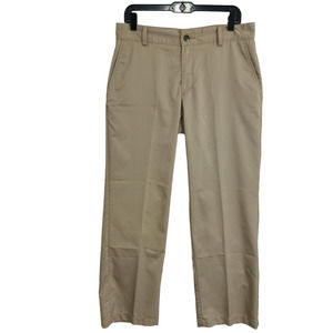 Adidas Climalite Golf Pants Mens Beige 32x30 Chino Flat Front Straight